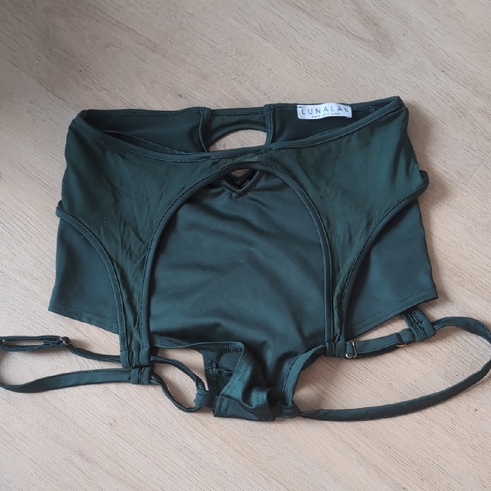 Lunalae Emerald Green Strappy Bottoms
